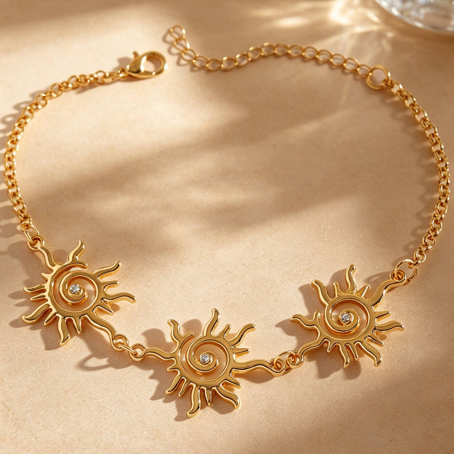 Bohemian Sun Totem Retro Golden Long Jewelry Set