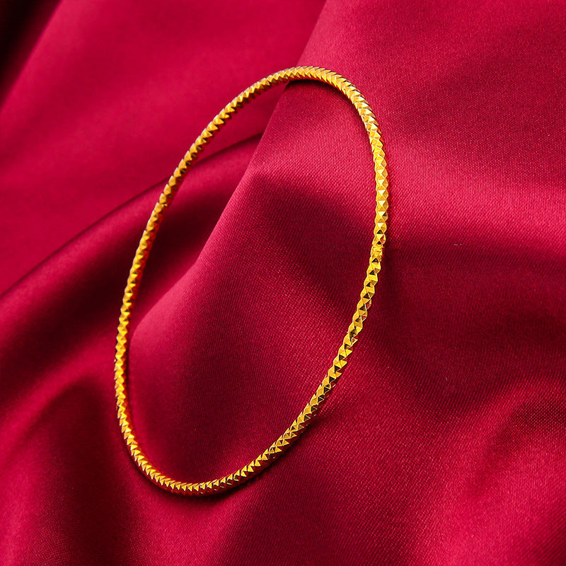 Gold-plated Female Vietnam Placer Gold Thin Thai Coil Bracelets