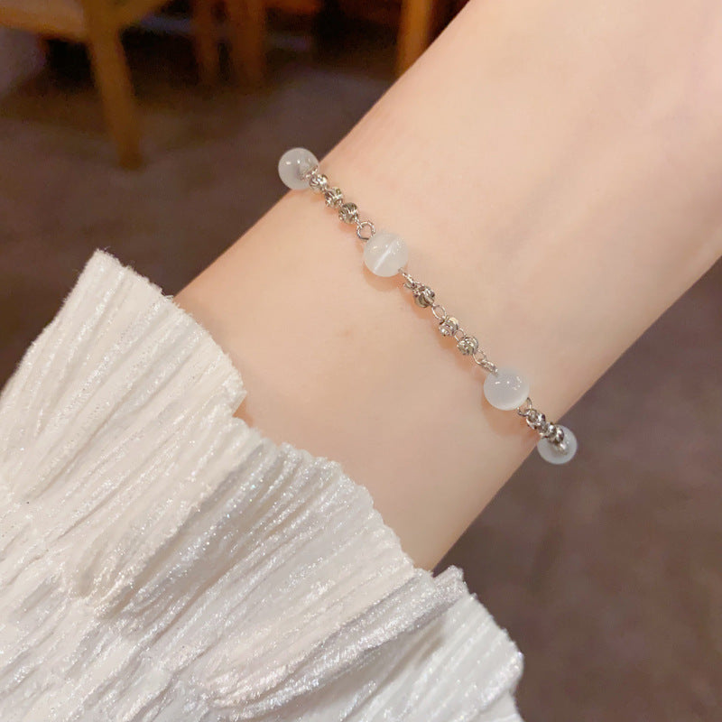 Women's Fashion Opal Beads Temperament Light Luxury Simple Unique Bracelet