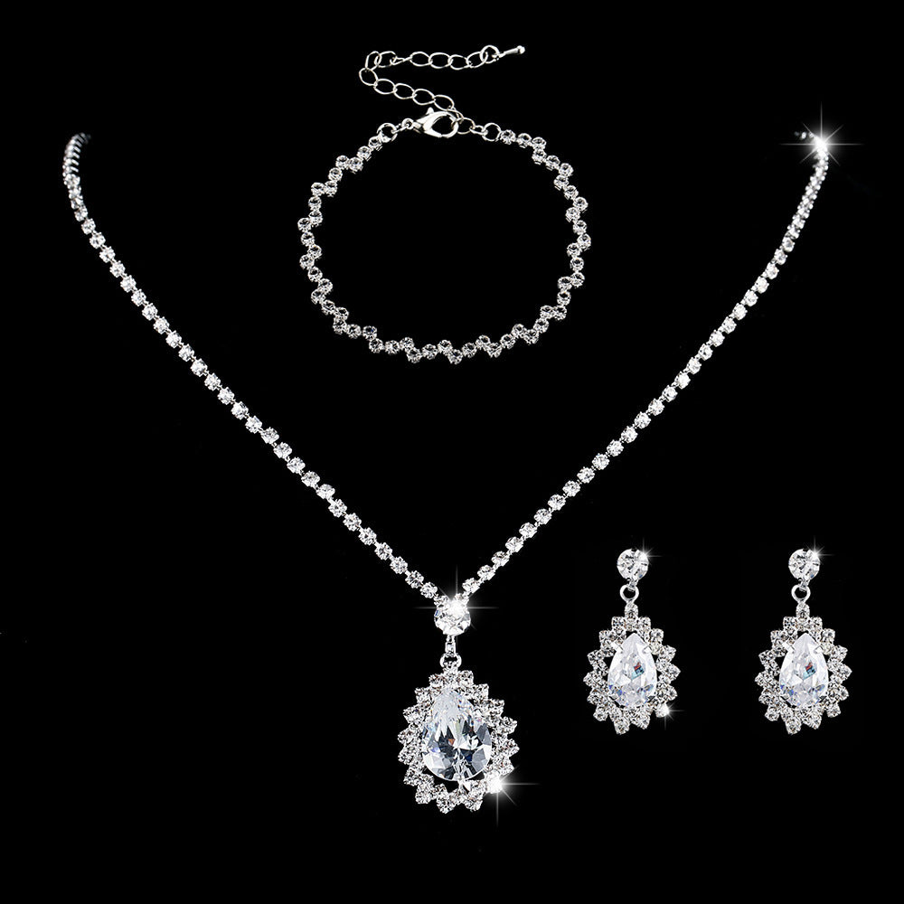 Bright Claw Chain Rhinestone Zircon Ear Jewelry Set