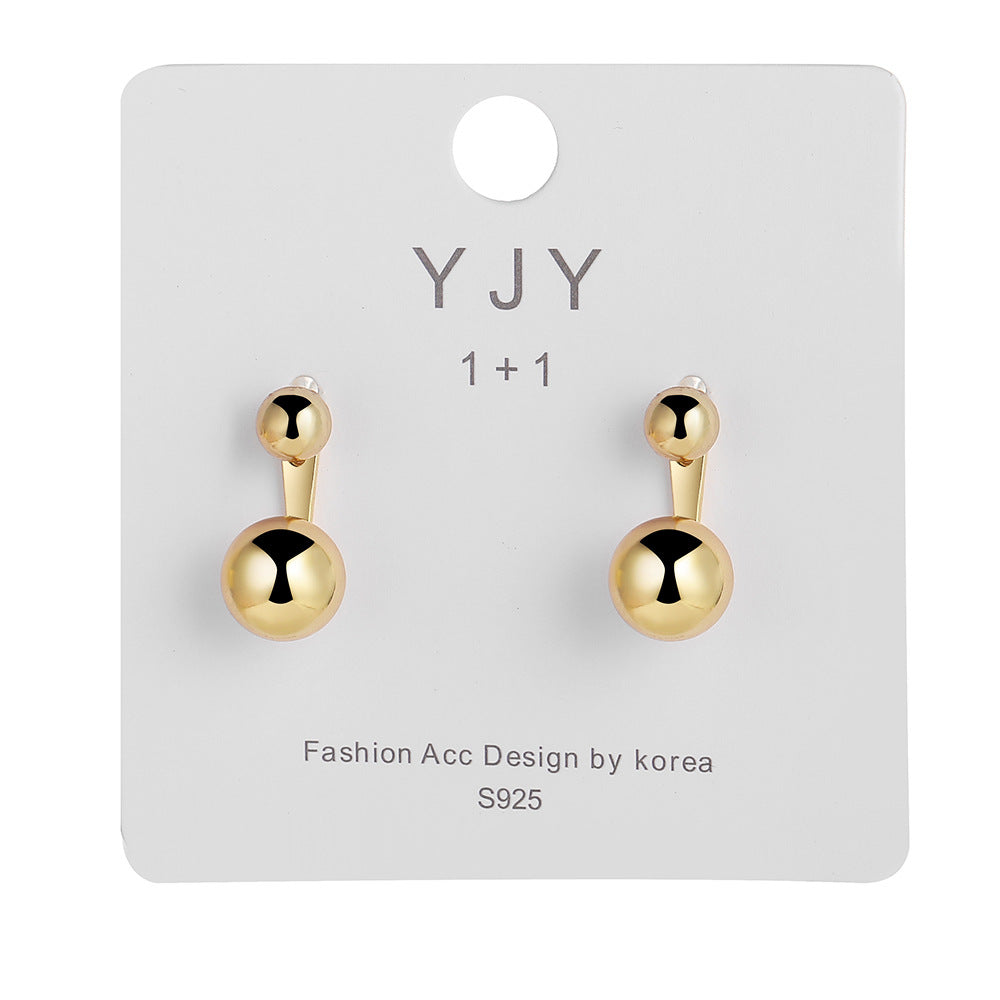 Style Cold Metal Ball Personality Elegant Earrings