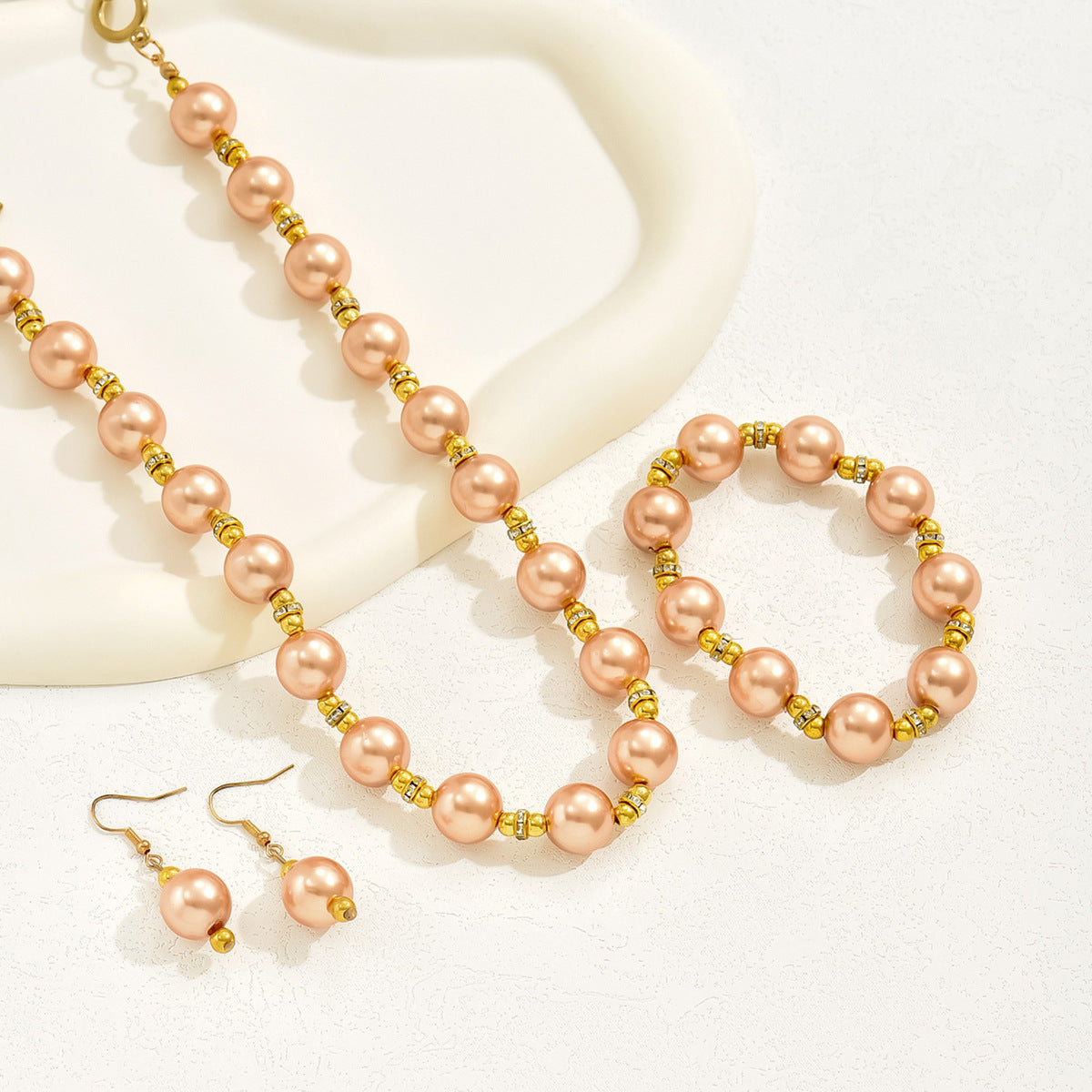 Women's Special Interest Light Luxury American Vintage Pearl Simple Jewelry Set