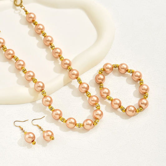 Women's Special Interest Light Luxury American Vintage Pearl Simple Jewelry Set