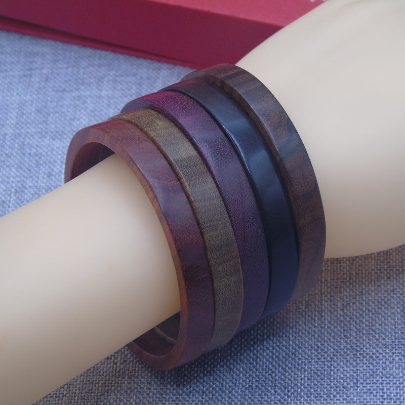 Ebony Square Vintage Chain Circle Personality Big Raw Paint Bracelet