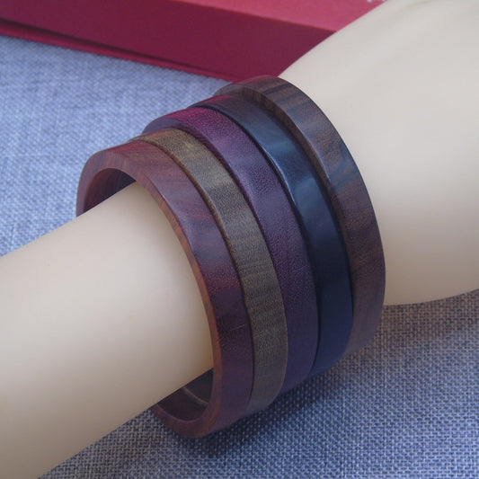 Ebony Square Vintage Chain Circle Personality Big Raw Paint Bracelet