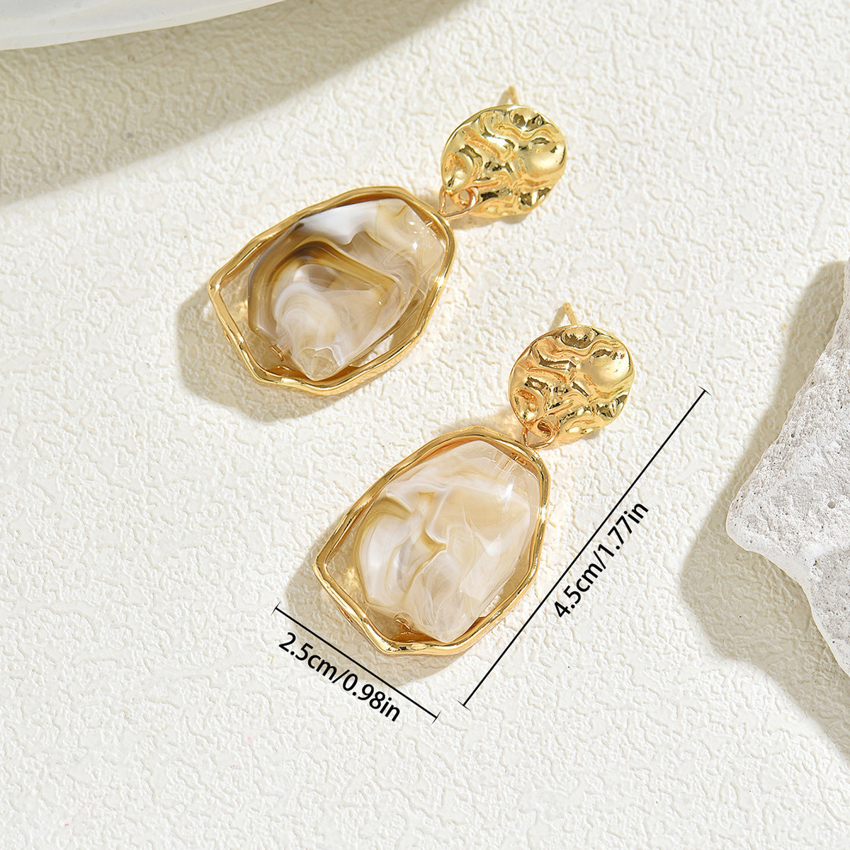 Women's Light Luxury High-grade Inlaid Gem Design Earrings