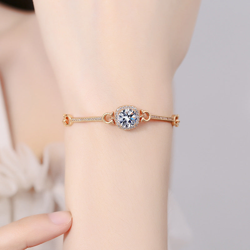 Female Imitation Moissanite Personality High-grade Exquisite Bracelets