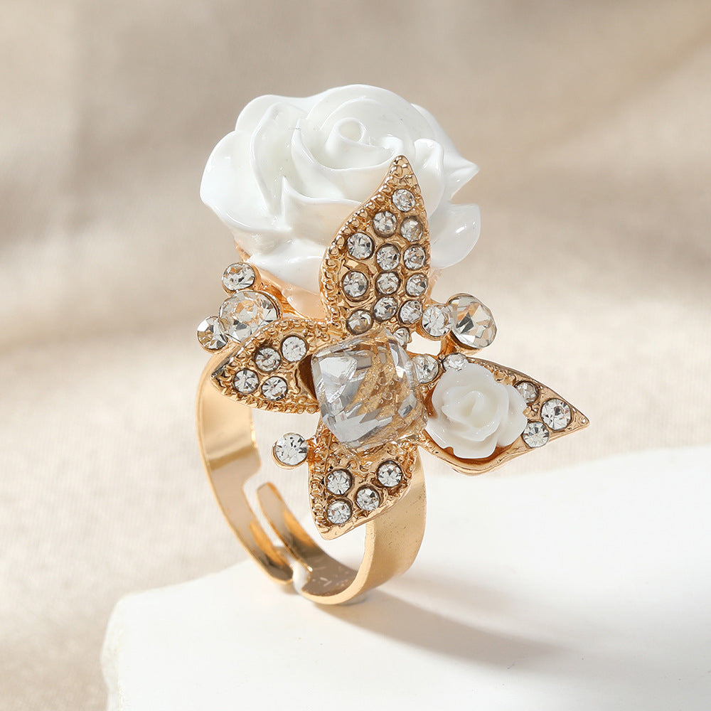 High Quality Fashion Minority Design Butterfly Rose Rings