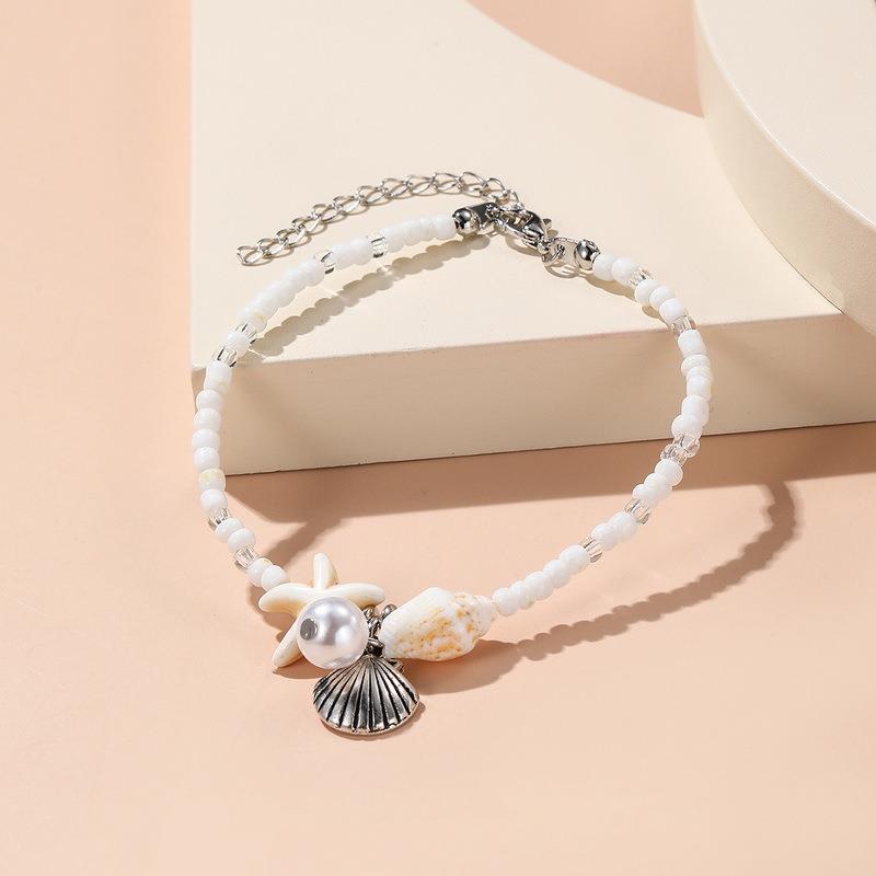Bohemian Starfish Shell Conch Beads Summer Beach Vacation Bracelet