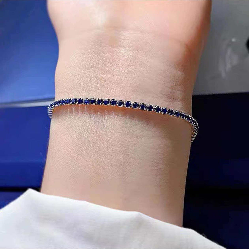 Women's Light Luxury High-grade Sterling Sier Flashing Zircon Bracelets