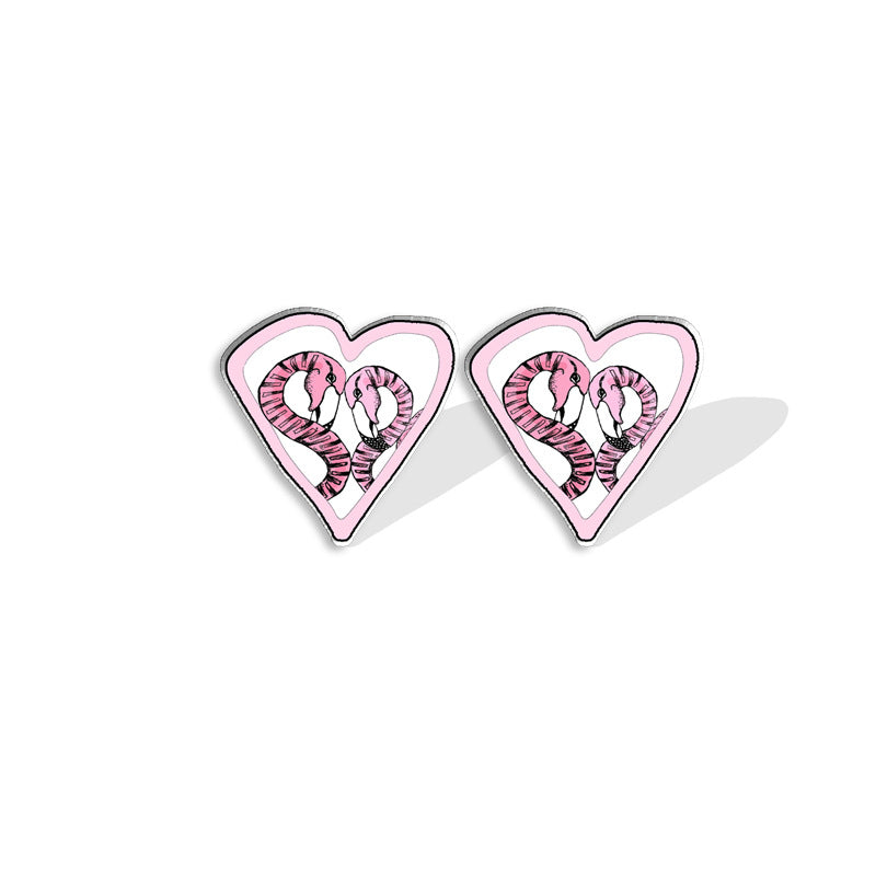 Acrylic Christmas Holiday Female Creative Cartoon Hat Resin Stud Earrings