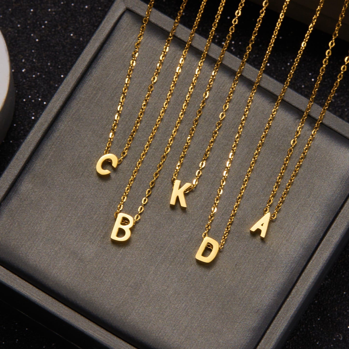 Letter Personalized Simple Stainless Steel Clavicle Pendants