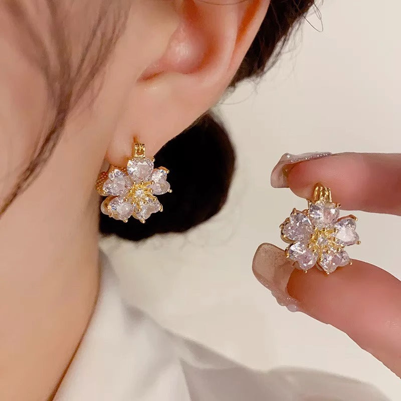 Women's Needle Light Luxury Minority Pearl Exquisite Micro Inlaid Earrings