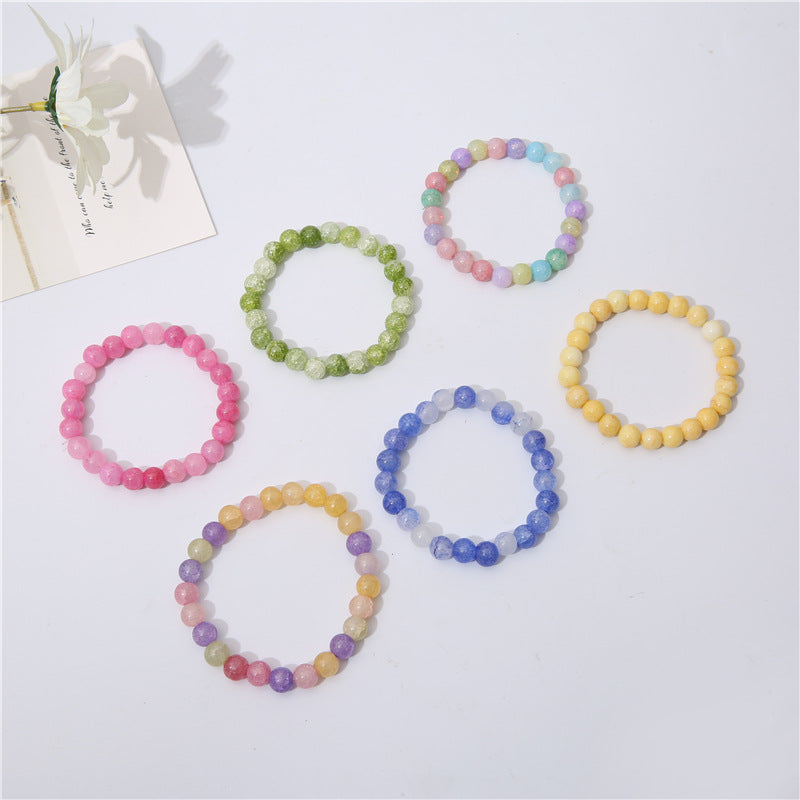 Broken Glass Beaded Female Finger Soft Beads Bracelets