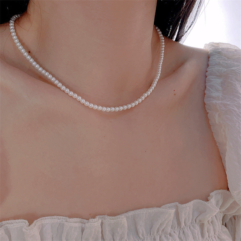 Women's Simple Small Beads High-grade Design Pearl Necklaces