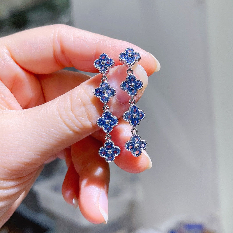 Elegantly With Clover Exuding Ear Accessory Stud Earrings