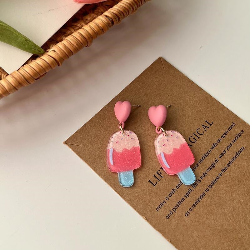 Ice Cream Girlish Style Cute Niche Earrings