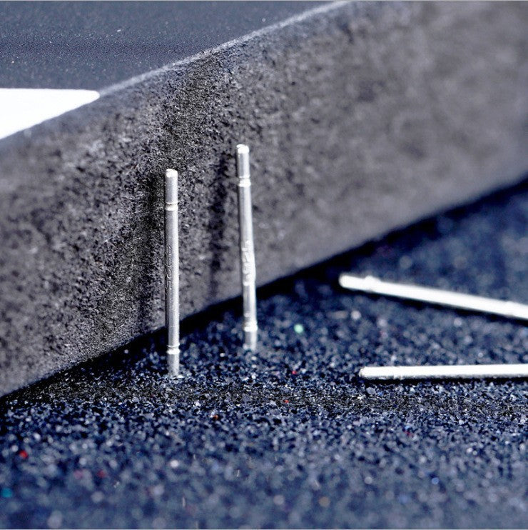 Sier Thread Auricular Needle Female Ear Bar Hole Round Stud Earrings