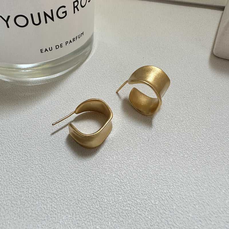 Matsumoto Tube Sterling Sier Type Minimalist Earrings