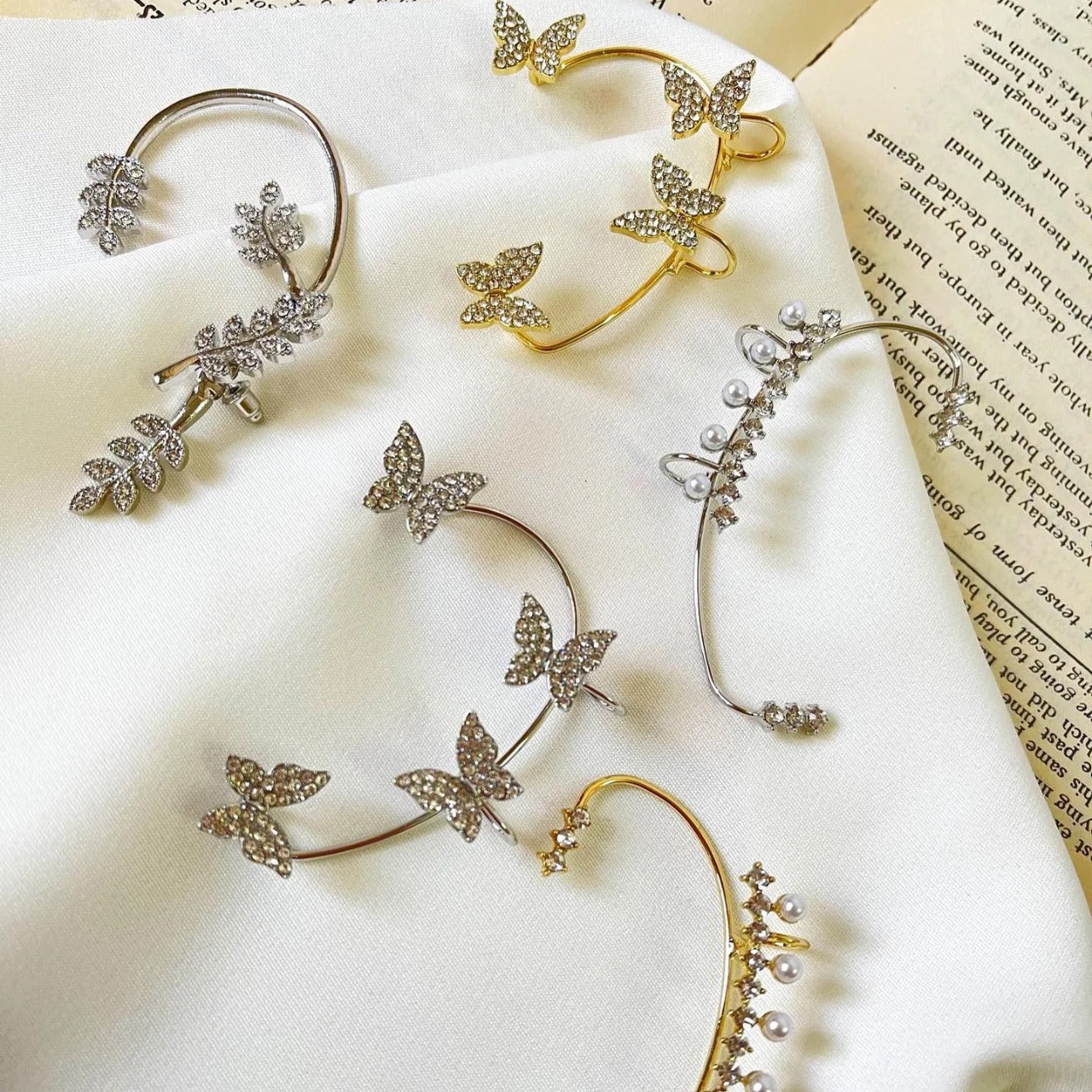 Diamond Butterfly Female Fashion Exaggerated Wings Ear Clip