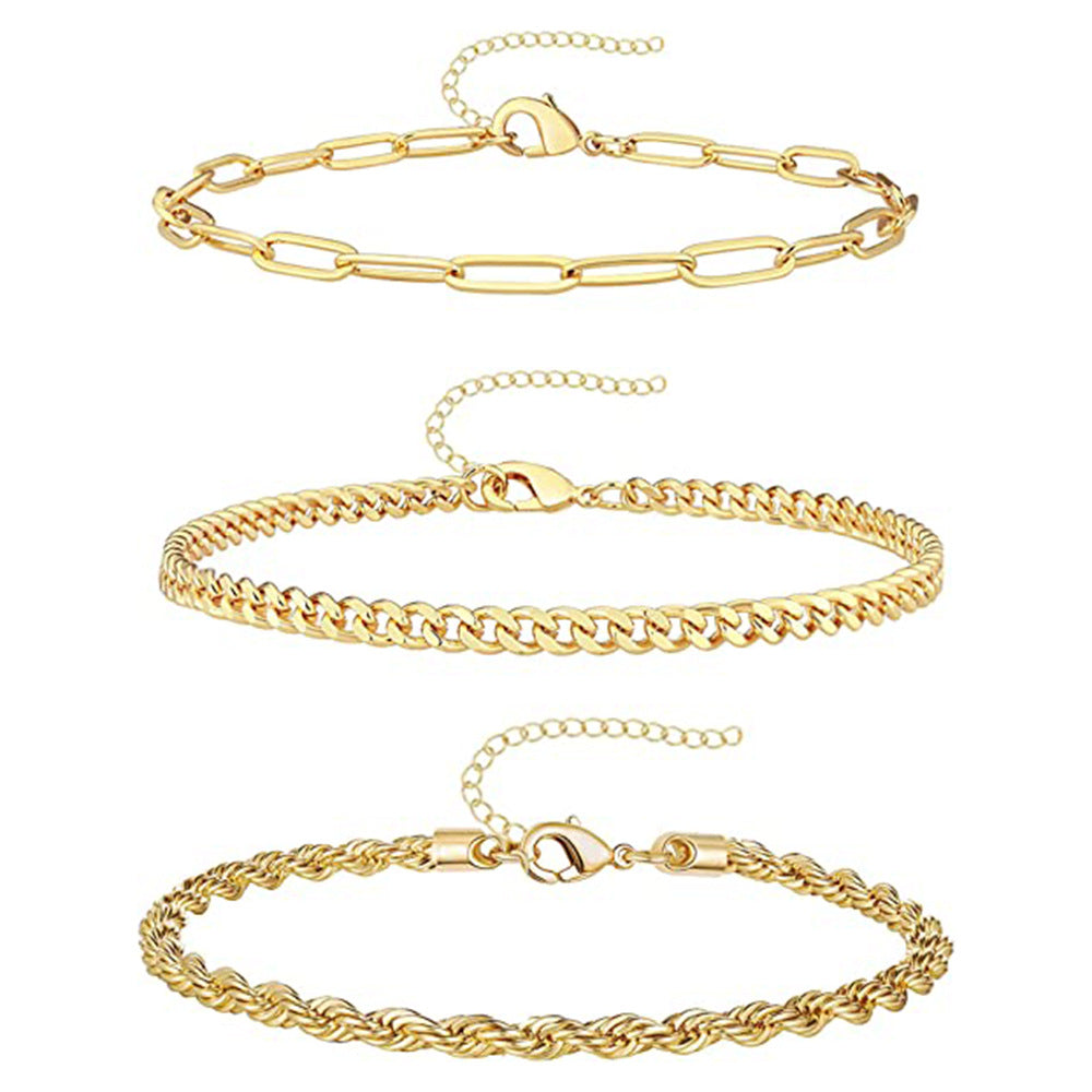 Geometric Metal Simplicity Gold Suit Personality Bracelets