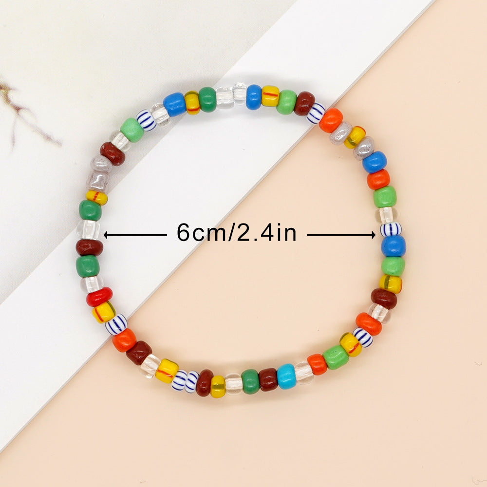 Women's Ethnic Style Jewelry Rainbow Color Bead Handmade Bracelets