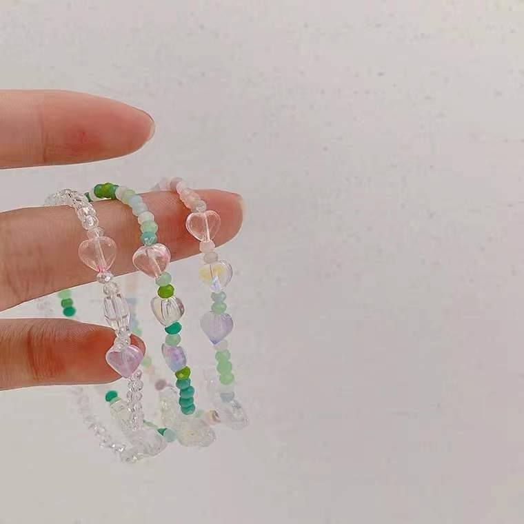 Bracelets de perles d'été en forme de cœur de papillon, jolis sauvages