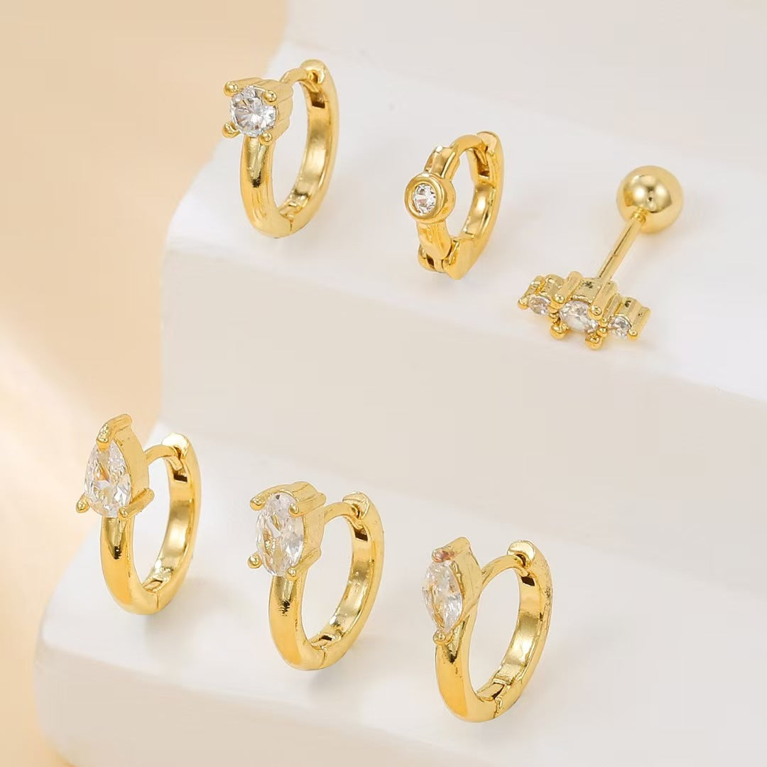 Clip Retro Simple Inlaid Zircon Bone Personalized Unique Rings