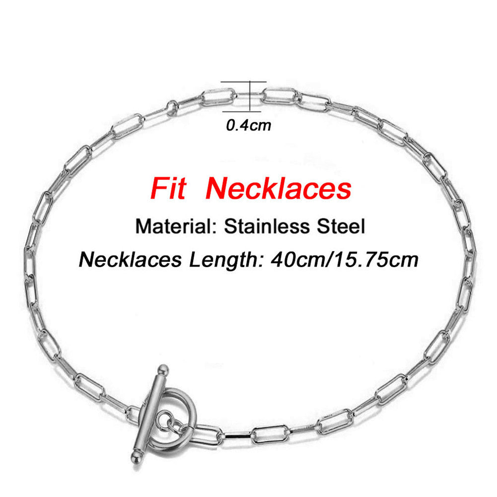 Hop Ear Simple Stainless Steel Clip Jewelry Set