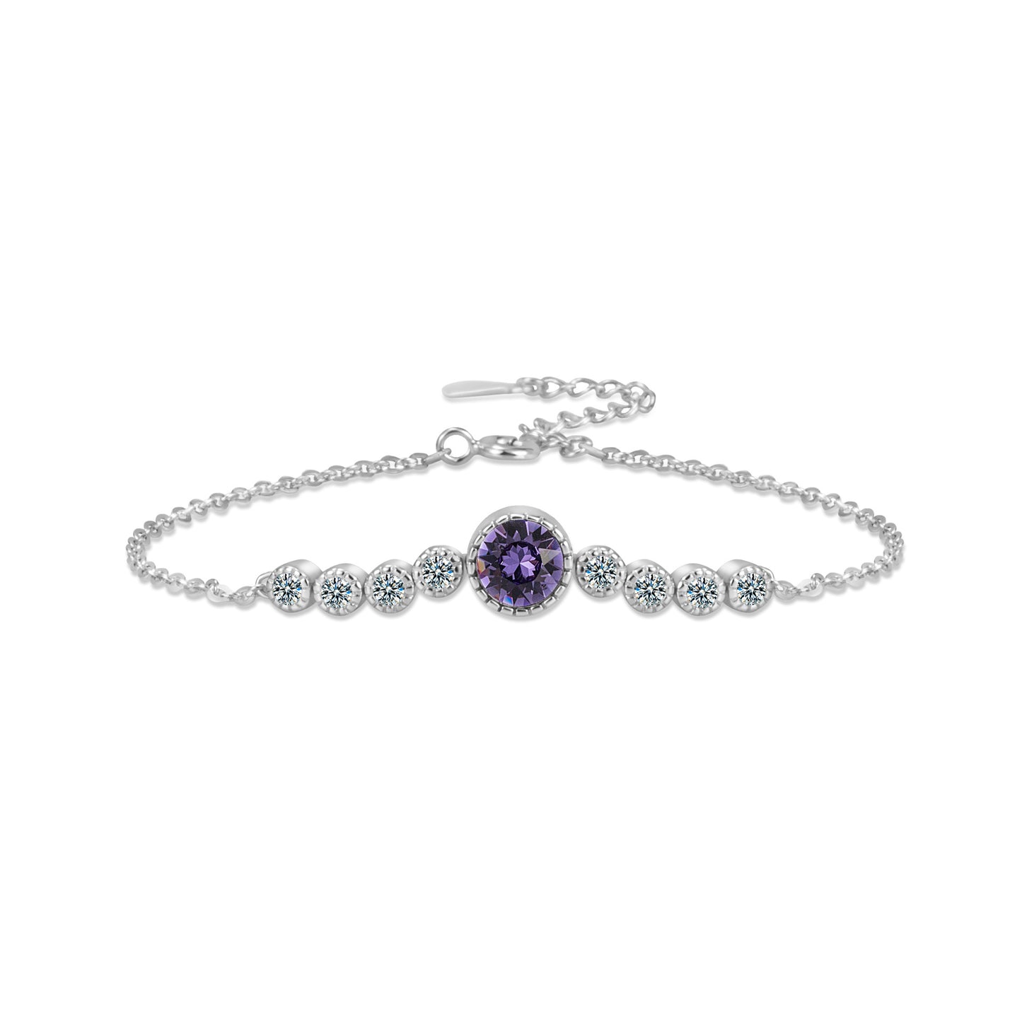 Damen-Armbänder aus Sterlingsilber mit Ozean-Herz-Schmuck, leicht