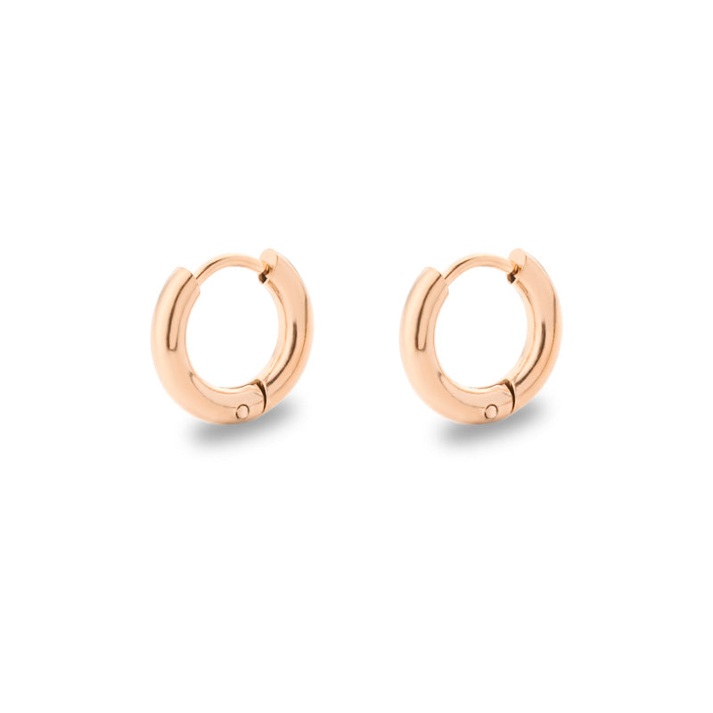 Titanium Steel Stainless Coil Trendy Arc Glossy Ear Buckle