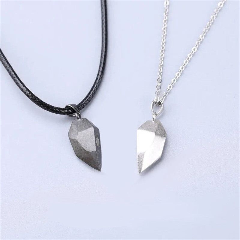 Women's & Men's Love Magnet Couple Color Matching Minimalist Creative Stone Necklaces