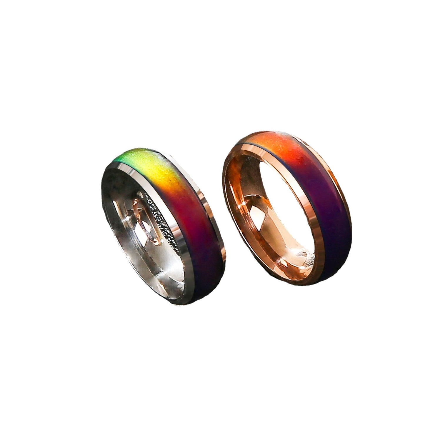 Men's Steel Does Not Fade Design Mood Rings