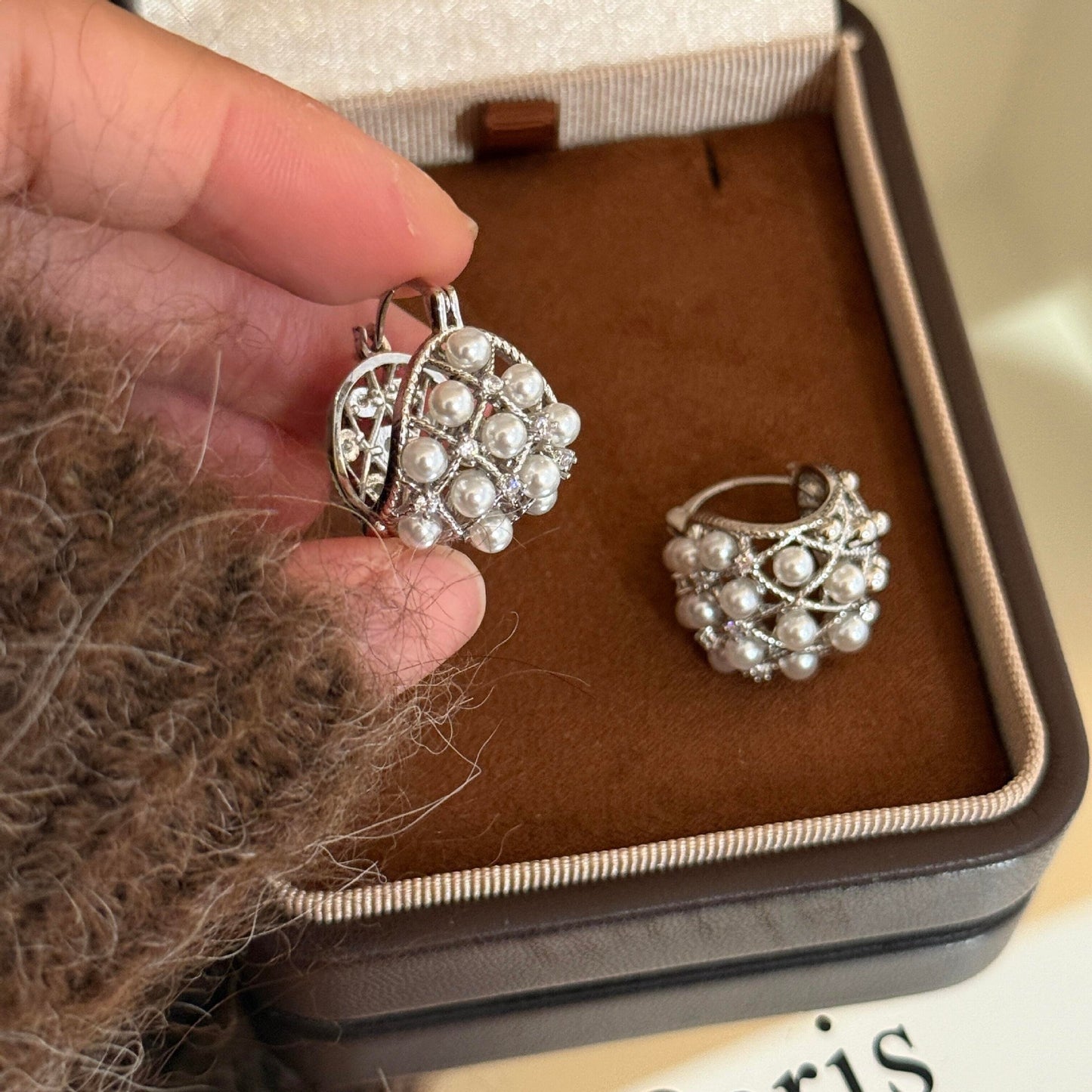 Basket French Entry Lux Dignified Sense Of Design Ear Clip Earrings