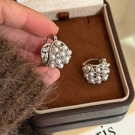 Basket French Entry Lux Dignified Sense Of Design Ear Clip Earrings