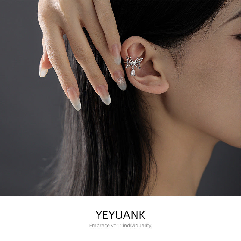 Style Neutral Fashion Commuter Niche Design Cold Zircon Without Pierced Ear Clip