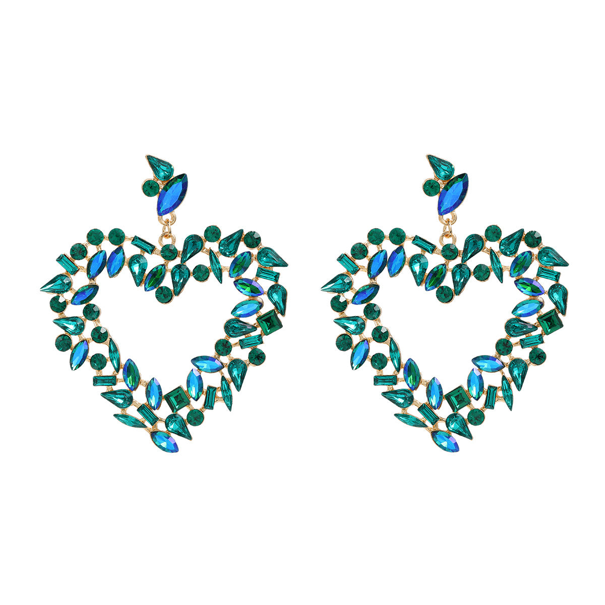 Love Heart-shaped Female Splendid Diamond Peach Earrings