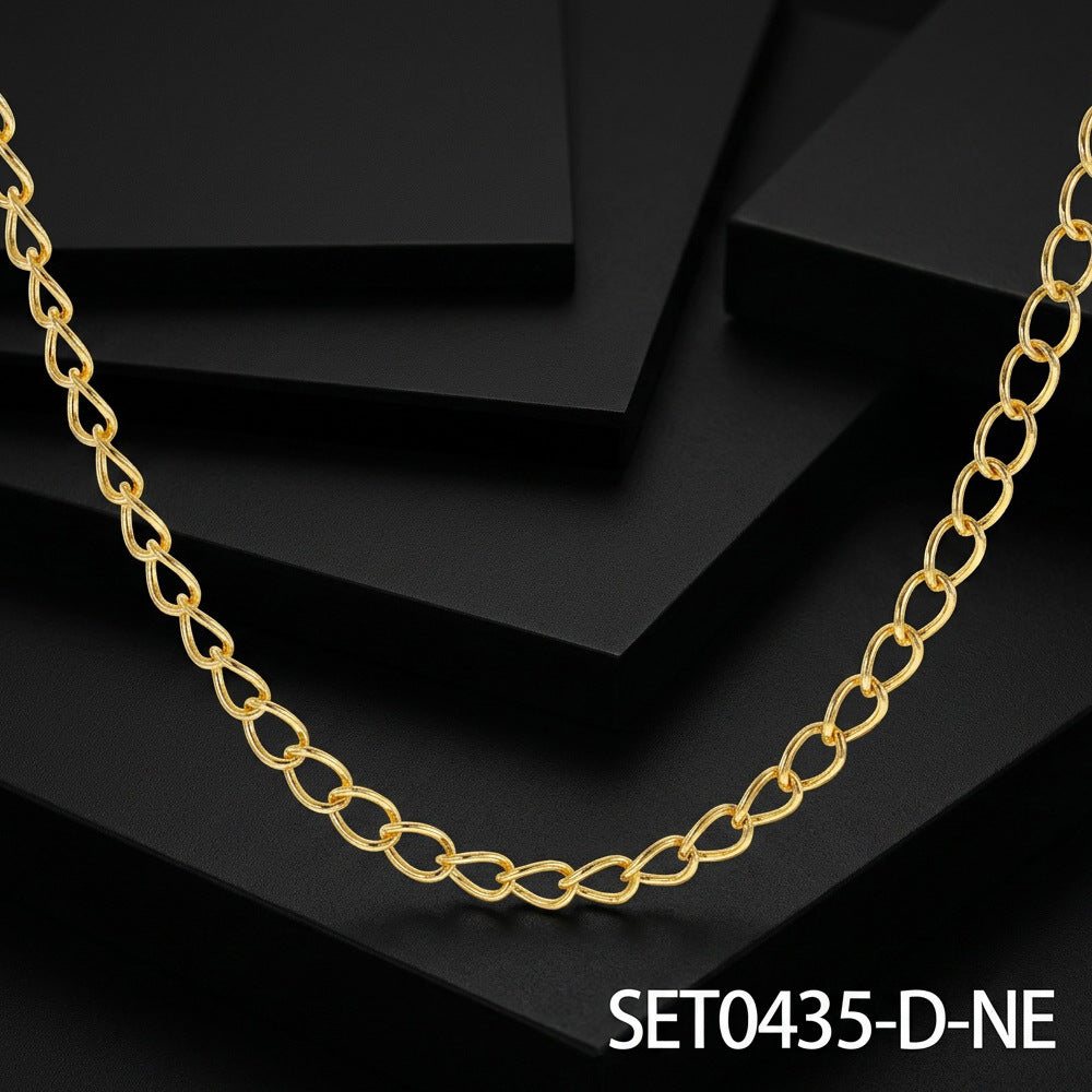 Clip Two-piece Special Interest Light Luxury Style Clavicle Chain Trendy Necklace