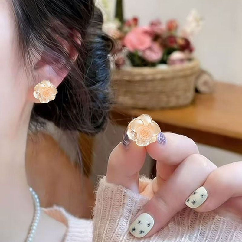 Sier Needle Light Luxury Minority Bow Zircon Pearl Elegant Tassel Earrings