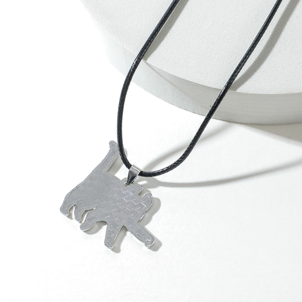 Cartoon Knife Cat Pendant Cute Style Female Trendy Personality Necklaces