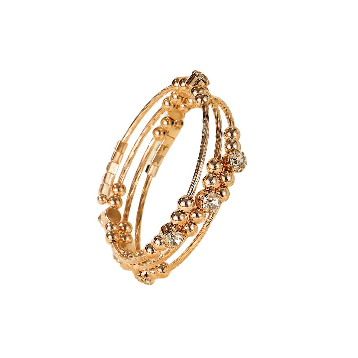 Fashion Pearl Rhinestone Cross Open Woman Bracelets