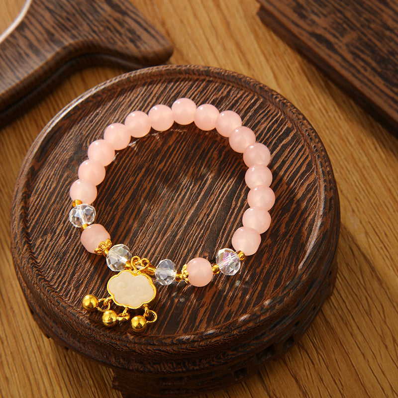 Style Colorful Female String Imitation Jade Material Bracelets