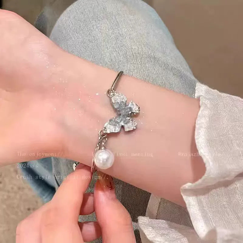 Women's High-grade Flash Zircon Simple Niche Exquisite Irregular Full Diamond Bracelet