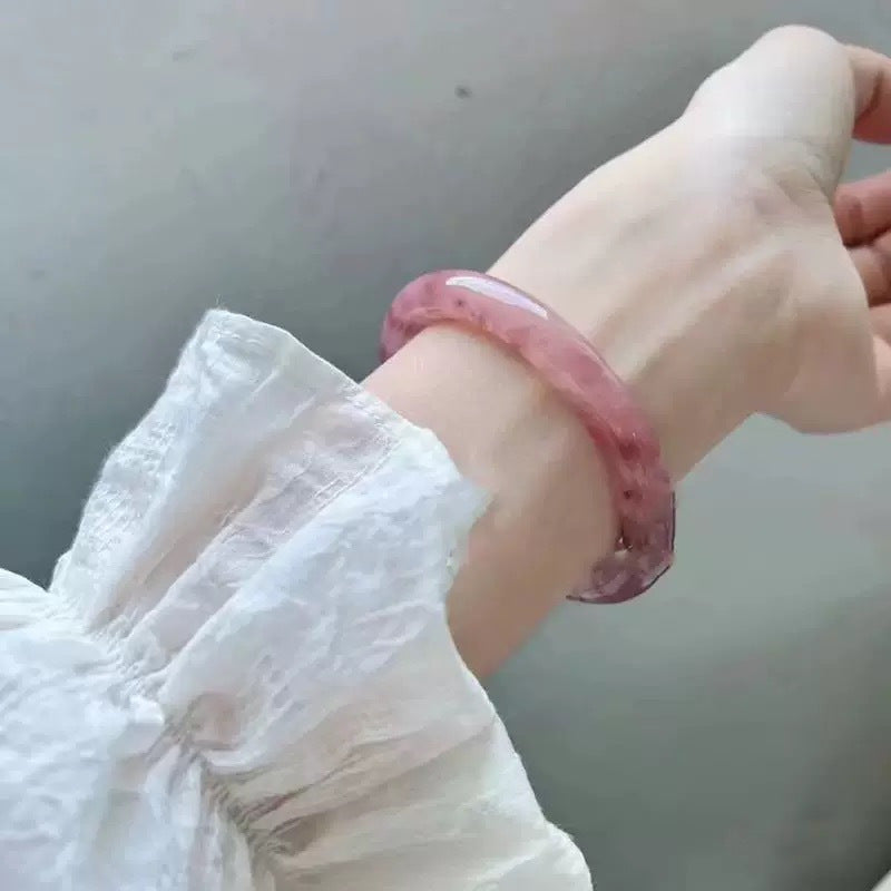 Rock Jade Bangle Round Bar Imperial Concubine Live Bracelet
