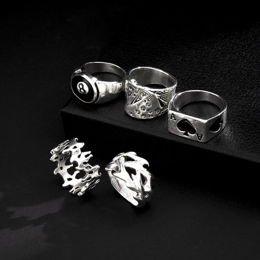Clearance Vintage Creative Heart Hollow Butterfly Rings