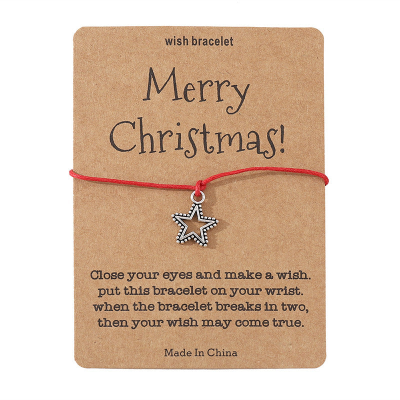 Christmas Holiday Card Carrying Strap Personalized Bracelets