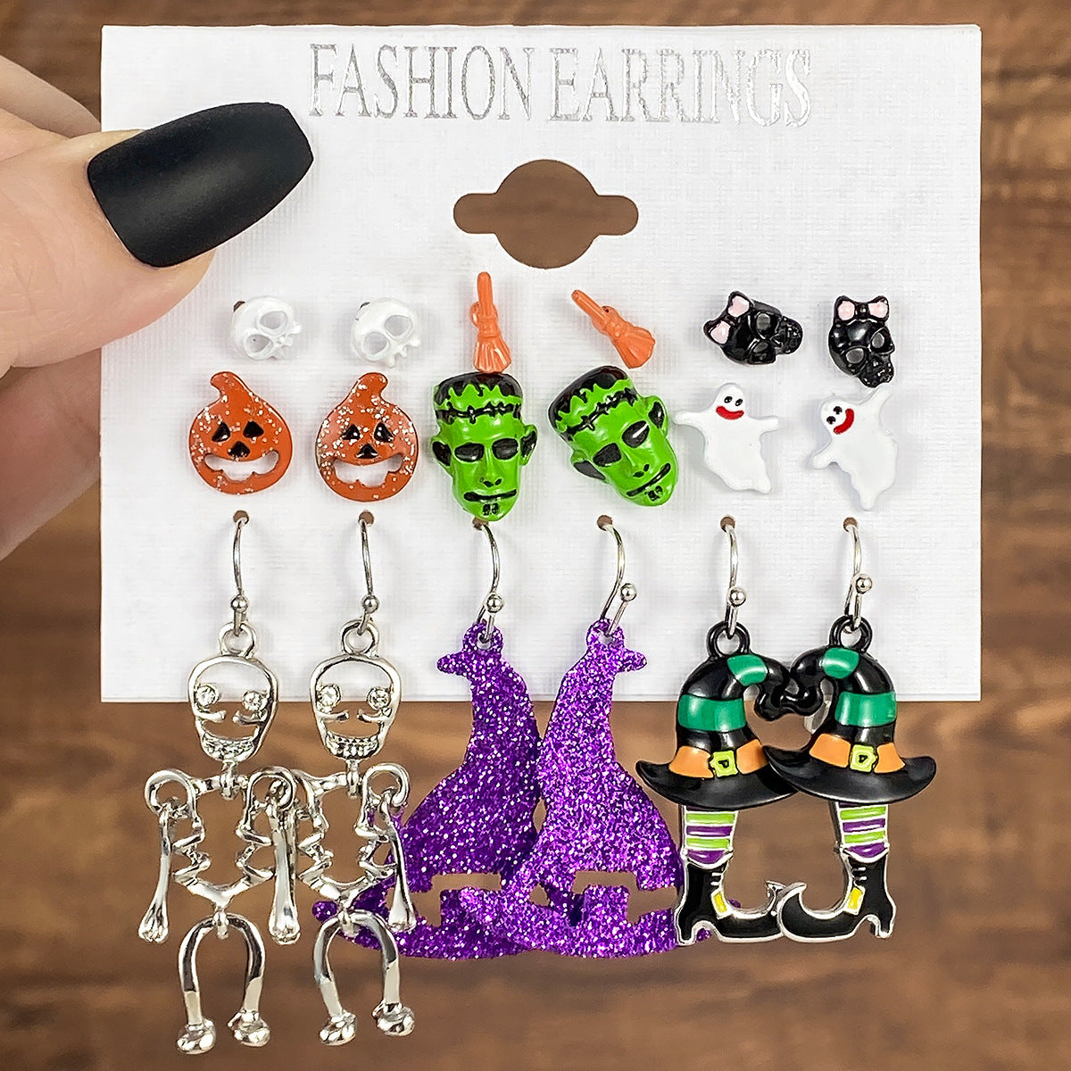 Halloween Personalized Niche Dripping Bat Spider Earrings