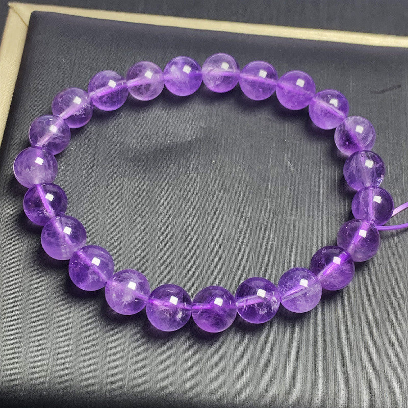 Natural Amethyst Dark Purple Transparent Lavender Bracelets