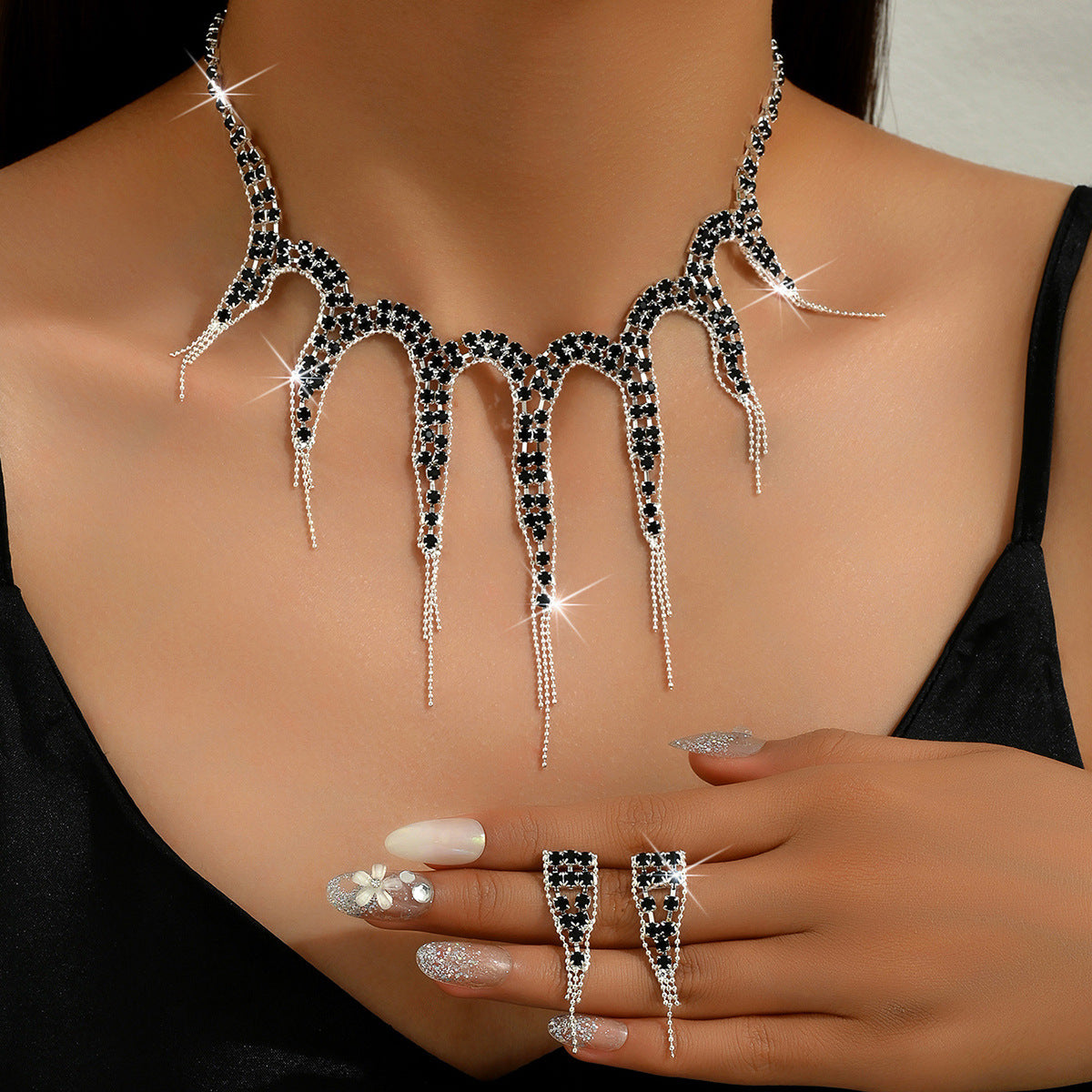 Women's Fashion Party Rhinestone Cool Octopus Suit Earrings
