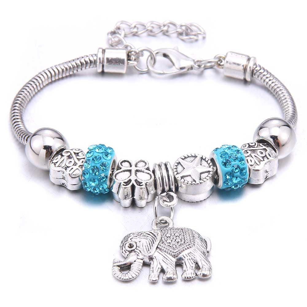 Women's Grid Popular Adjustable Crystal Love Butterfly Bracelets